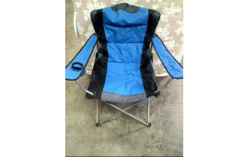 CAMPING-STUHL FALTBAR BLAU SCHWARZ