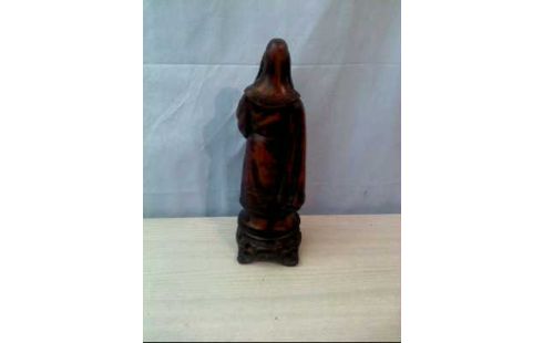 HOLZFIGUR ASIATISCH GELEHRTER GESCHNITZT
