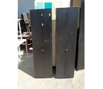 ARMOIRETTE 2 PORTES NOIRE ÉTAGÈRES