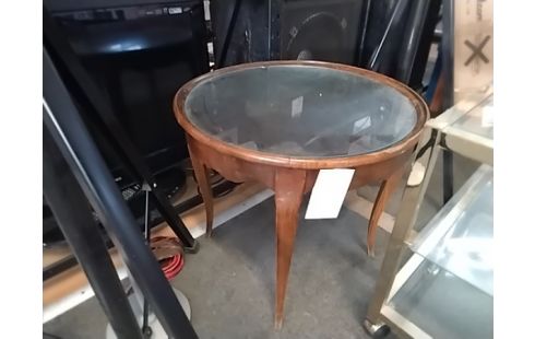 TABLE BASSE RONDE VERRE