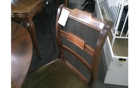 CHAISE BOIS ET TISSU VERT