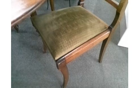 CHAISE BOIS ET TISSU VERT