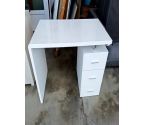 BUREAU MODERNE LAQUÉ BLANC 3 TIROIRS