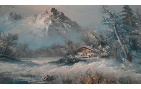 HUILE SUR TOILE SIGNEE L.HARDING 70X100