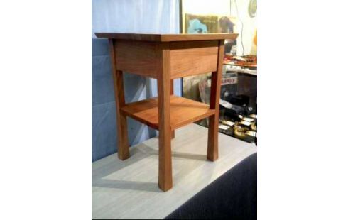 NACHTTISCH 1-SCHUBL. 2-EBENEN HOLZ KIRSCHB.