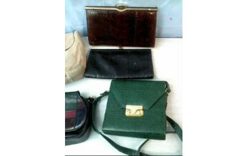 HANDTASCHE LEDER KLEIN VERSCHIEDEN VINTAGE