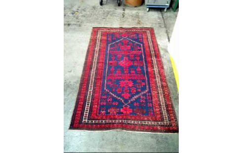 TEPPICH TÜRKISCH ROT/BLAU FLORAL