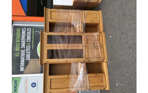 VITRINE 3 ÉLÉMENTS CHENE CLAIR