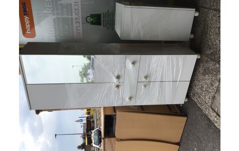 MEUBLE DE SDB BLANC 4P 1T