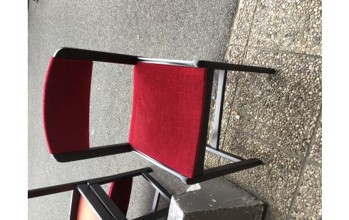 CHAISE NOIR BORDEAUX LOT DE 6