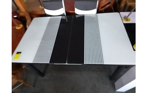 TABLE MODERNE EXTENSIBLE NOIRE/BLANCHE