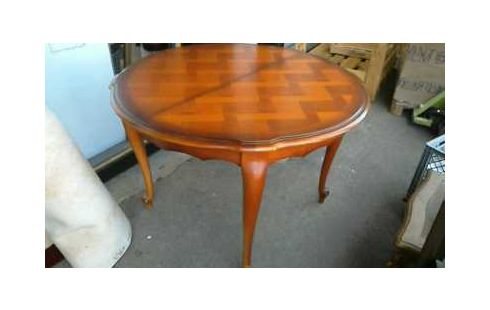 TABLE RONDE STYLE LOUIS XV 2ALLONGES