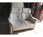 CANAPE CUIR BLANC 2 PLACES