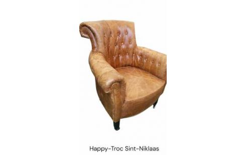 CLUBZETEL CHESTERFIELD LICHT BRUIN LEDER