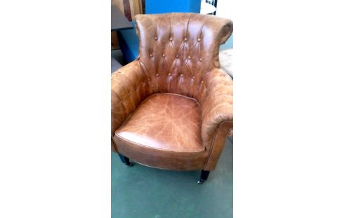 CLUBZETEL CHESTERFIELD LICHT BRUIN LEDER
