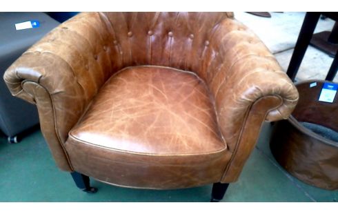 CLUBZETEL CHESTERFIELD LICHT BRUIN LEDER