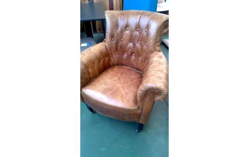 CLUBZETEL CHESTERFIELD LICHT BRUIN LEDER