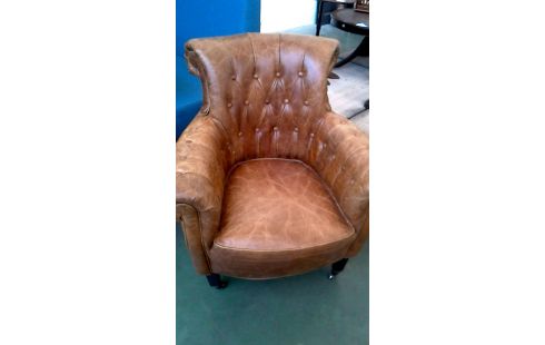 CLUBZETEL CHESTERFIELD LICHT BRUIN LEDER