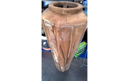 VASE TEAKHOLZ DAS STÜCK