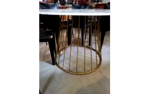 TABLE RONDE STYLE MARBRE