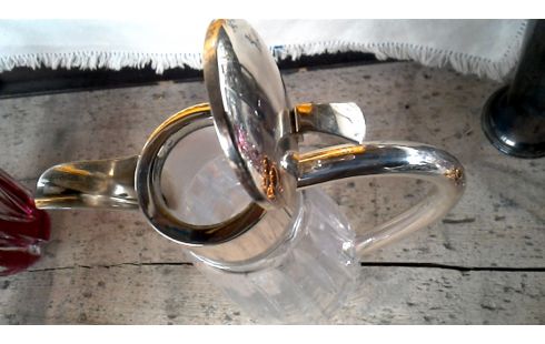 KARAF GLAS VERZILVERD