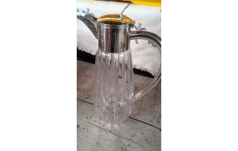 KARAF GLAS VERZILVERD