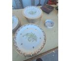 LOT DE ASSIETTES DECO DORURE