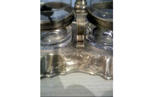 MENAGE JUGENDSTIL METALL GLAS VINTAGE