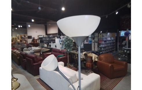 LAMPADAIRE DOUBLE BLANC ET GRIS
