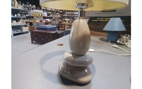 LAMPE DE CHEVET 3 GALETS COULEUR SABLE