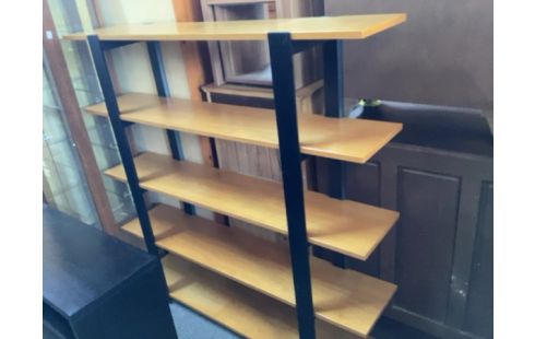 ETAGERE MODERNE BOIS ET NOIRE