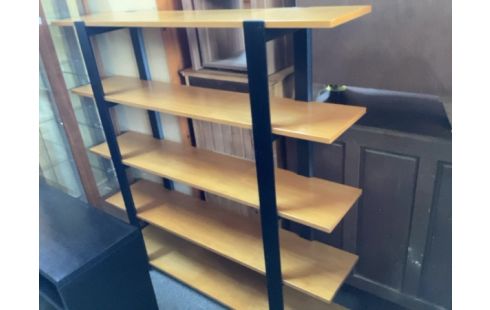ETAGERE MODERNE BOIS ET NOIRE