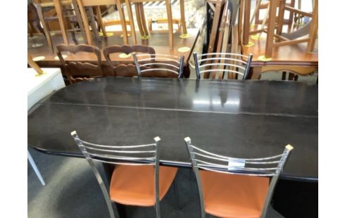 TABLE NOIRE PLIANTE ANNÉE 80/90