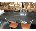 TABLE NOIRE PLIANTE ANNÉE 80/90