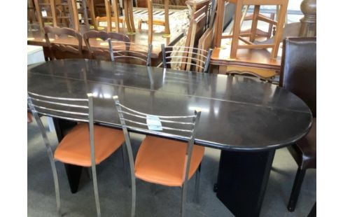 TABLE NOIRE PLIANTE ANNÉE 80/90