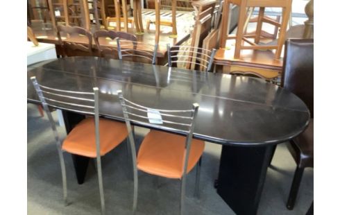 TABLE NOIRE PLIANTE ANNÉE 80/90