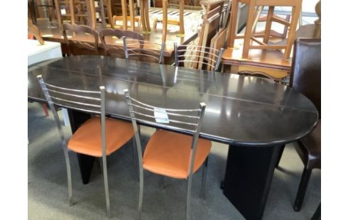 TABLE NOIRE PLIANTE ANNÉE 80/90