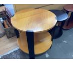 TABLE D’APPOINT RONDE NOIR ET BOIS MODERNE