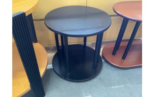 TABLE BASSE RONDE NOIRE