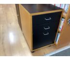 CAISSON ROULETTE MODERNE NOIR ET BOIS