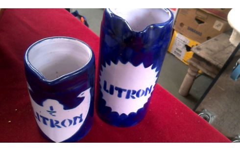 KRUIK LITRON OUD BLAUW