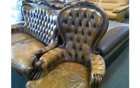 CANAPE ANCIEN + 1 FAUTEUIL (EN L'ETAT)