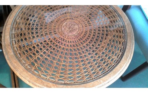 SALONTAFEL ROND BRETOENS CANNAGE GLAS
