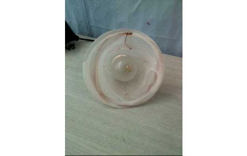 PENDELLAMPE MILCHGLAS ROSA MARMORIERT