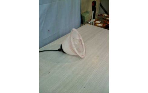 PENDELLAMPE MILCHGLAS ROSA MARMORIERT