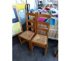 CHAISE BOIS ET PAILLE LA PAIRE