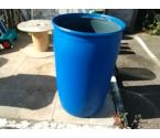 BIDON PLASTIQUE BLEU OUVERT