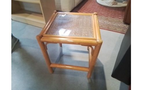 CHEVET BOIS DESSUS VERRE