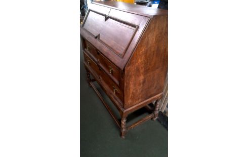 SECRETAIRE OUD EIK 2 LADEN KLAPBLAD