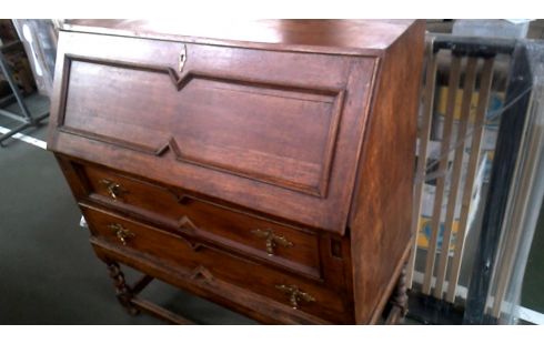 SECRETAIRE OUD EIK 2 LADEN KLAPBLAD